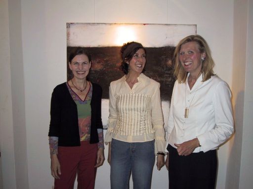 v.l.Galeristin Charlotte Spelten, Ute Kreutzer-Danstedt und Galeristin Meike Koenig